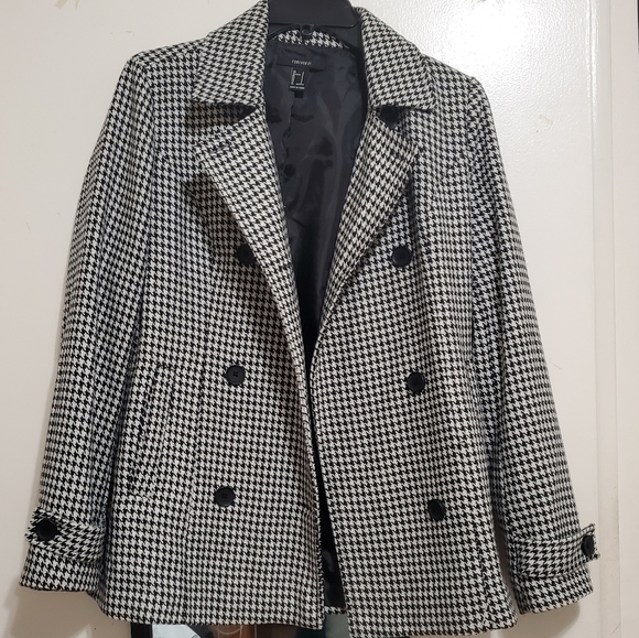 🦄 F21 Gingham Double-Breasted Coat - Picture 2 of 5
